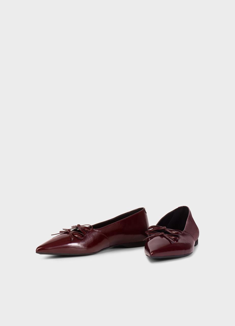 Hermine shoes Dark Red patent leather