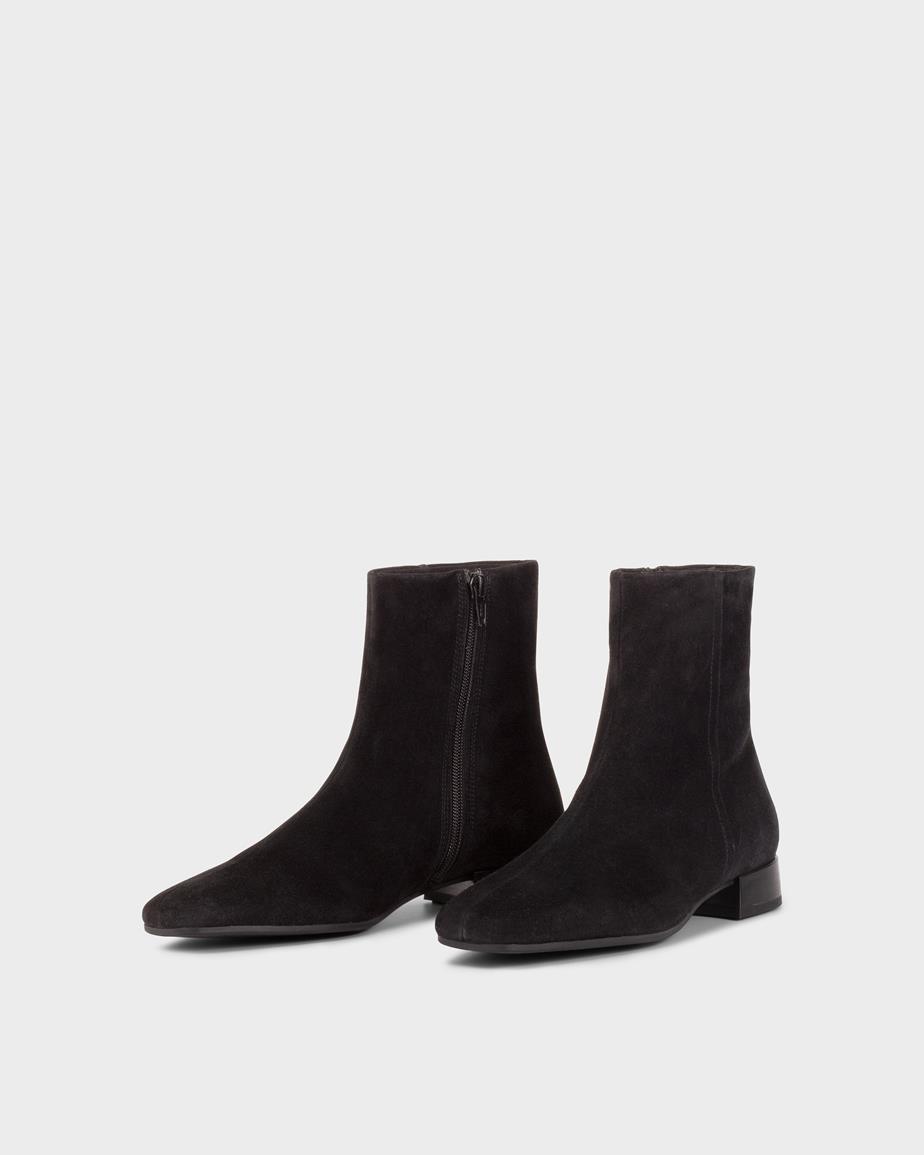 Mona stiefeletten Schwarzes, Veloursleder