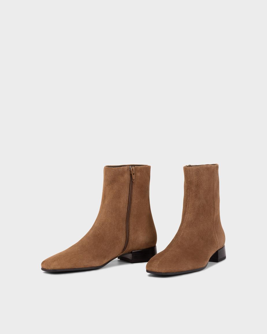 Mona stiefeletten Braunes, Veloursleder