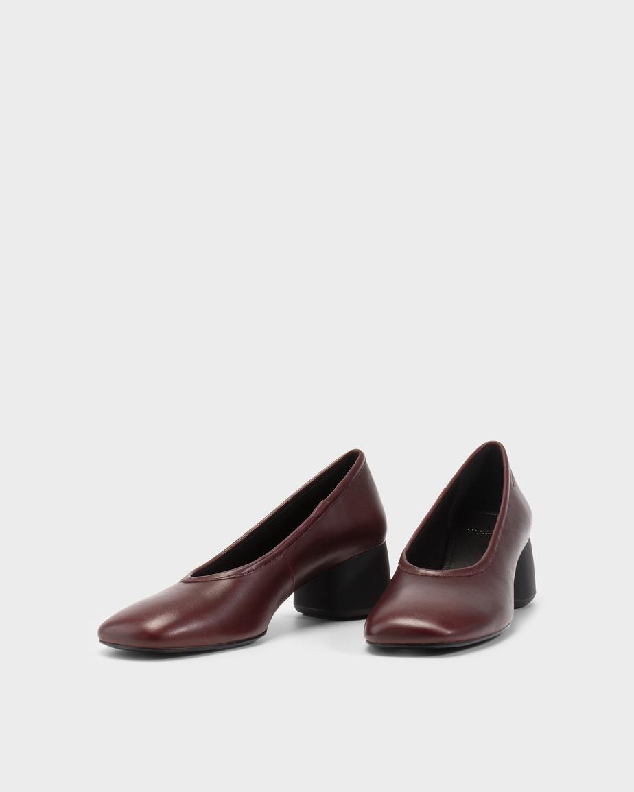 Livia pumps Mørkerød, Læder