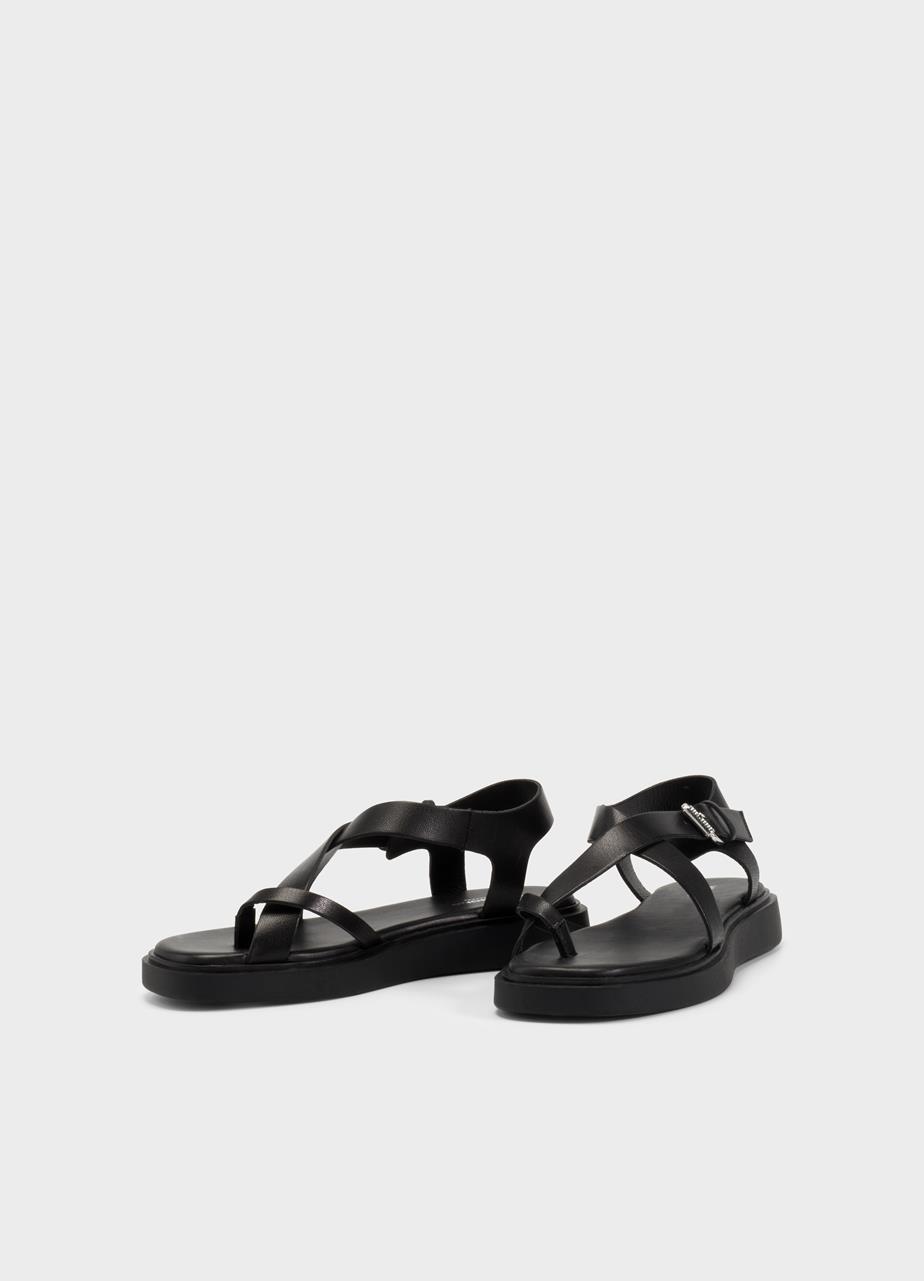 Connie sandalen Schwarzes leder