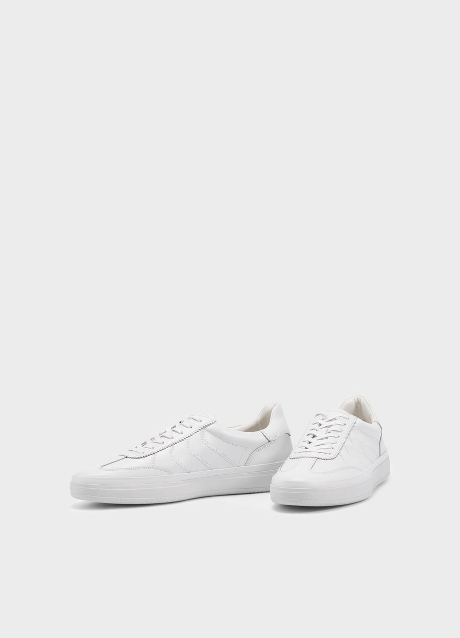 Leo baskets Blanc cuir