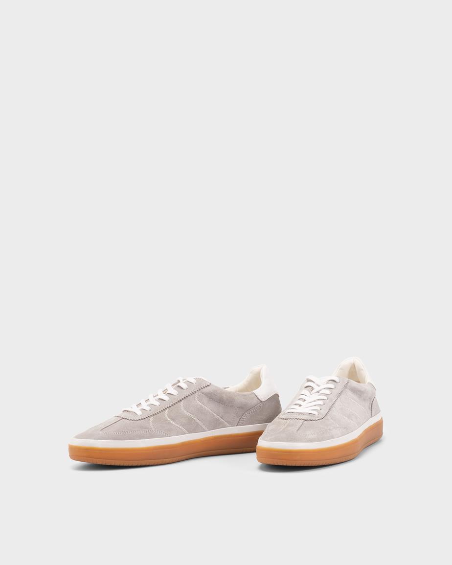 Leo sneakers Lichtgrijs, Suède/Leer