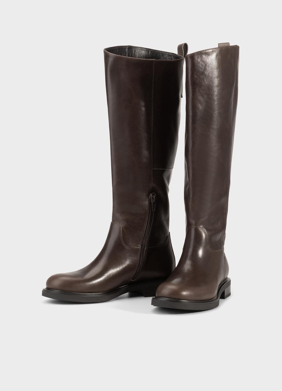 Freya tall boots DARK BROWN LEATHER