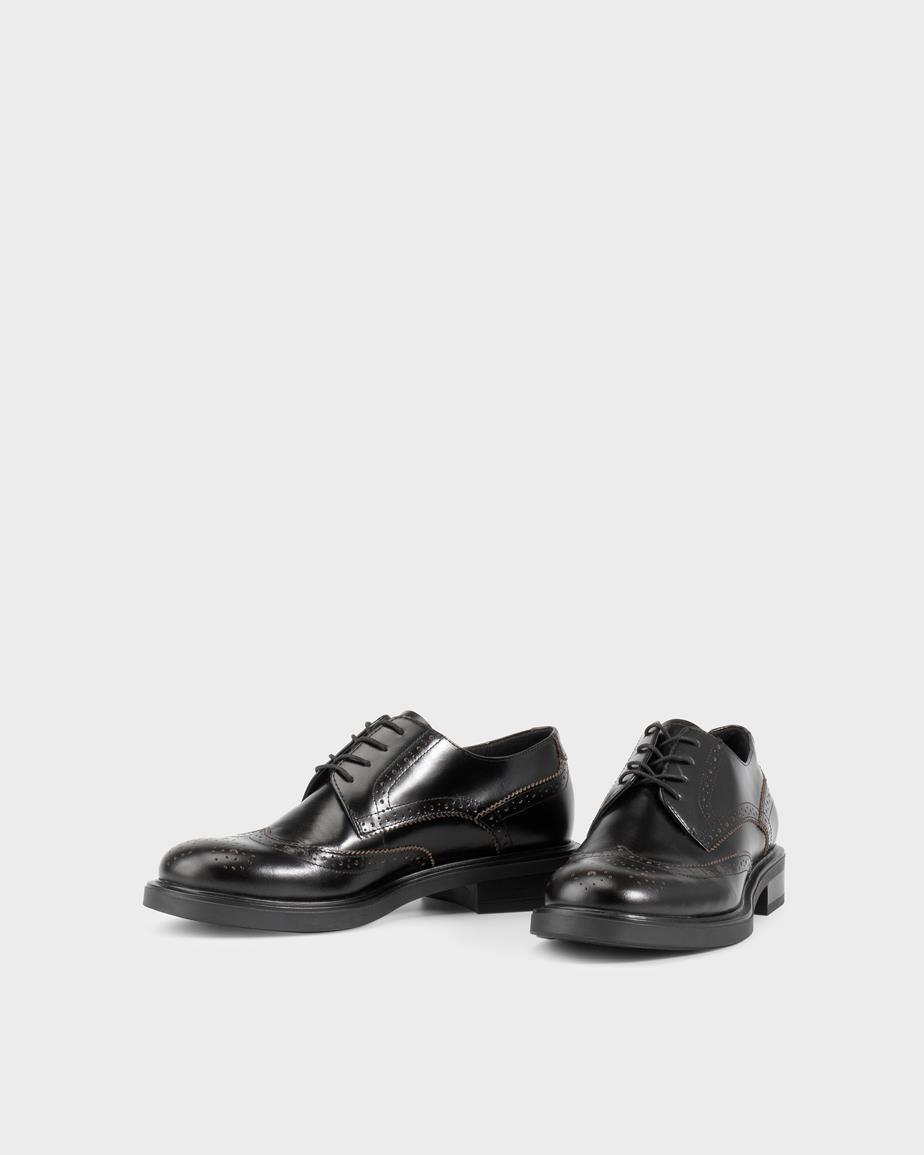 Freya shoes Black, Leather/Contrast Edges