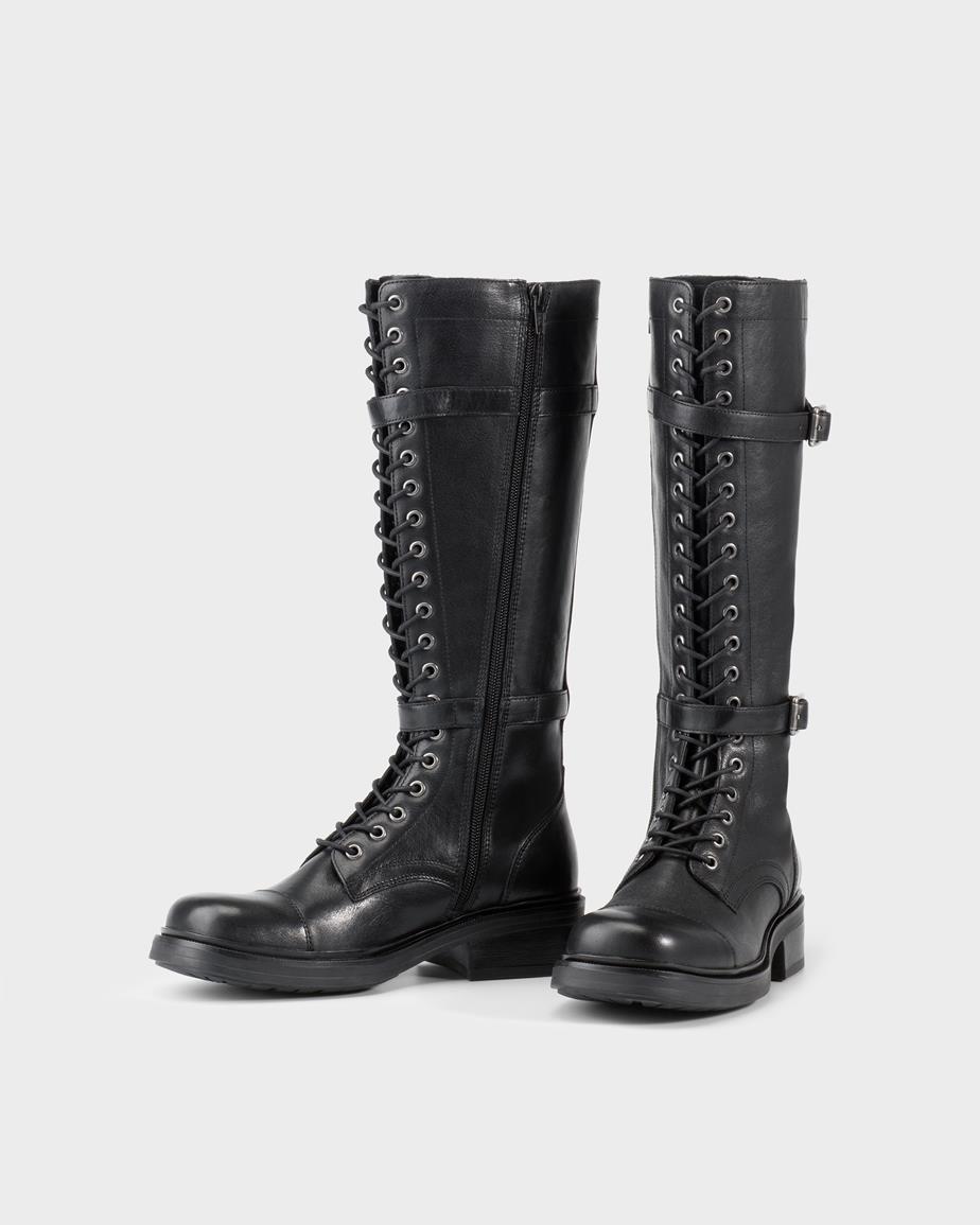 Karlie tall boots Black, Leather
