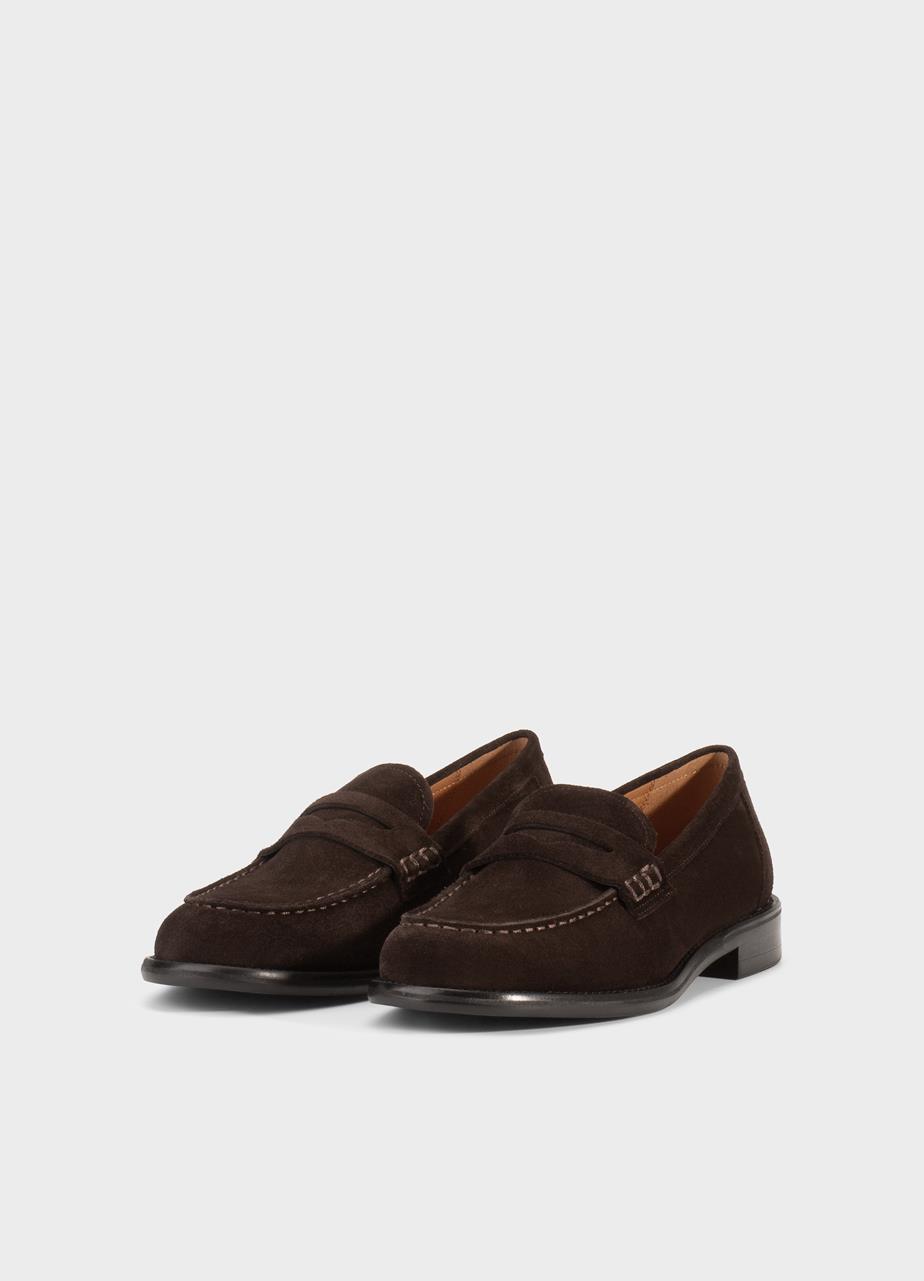 Linn loafer DUNKELBRAUNES VELOURSLEDER