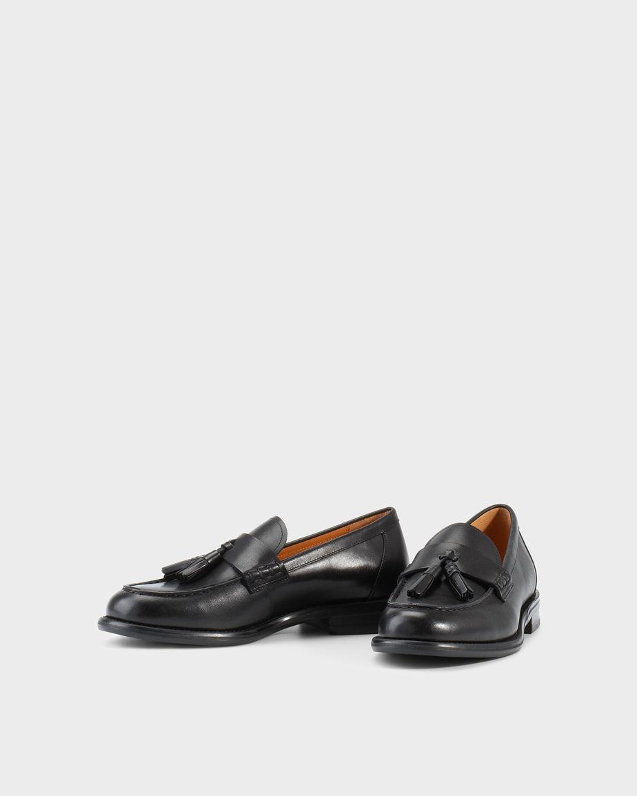 Linn loafer Schwarzes, Leder