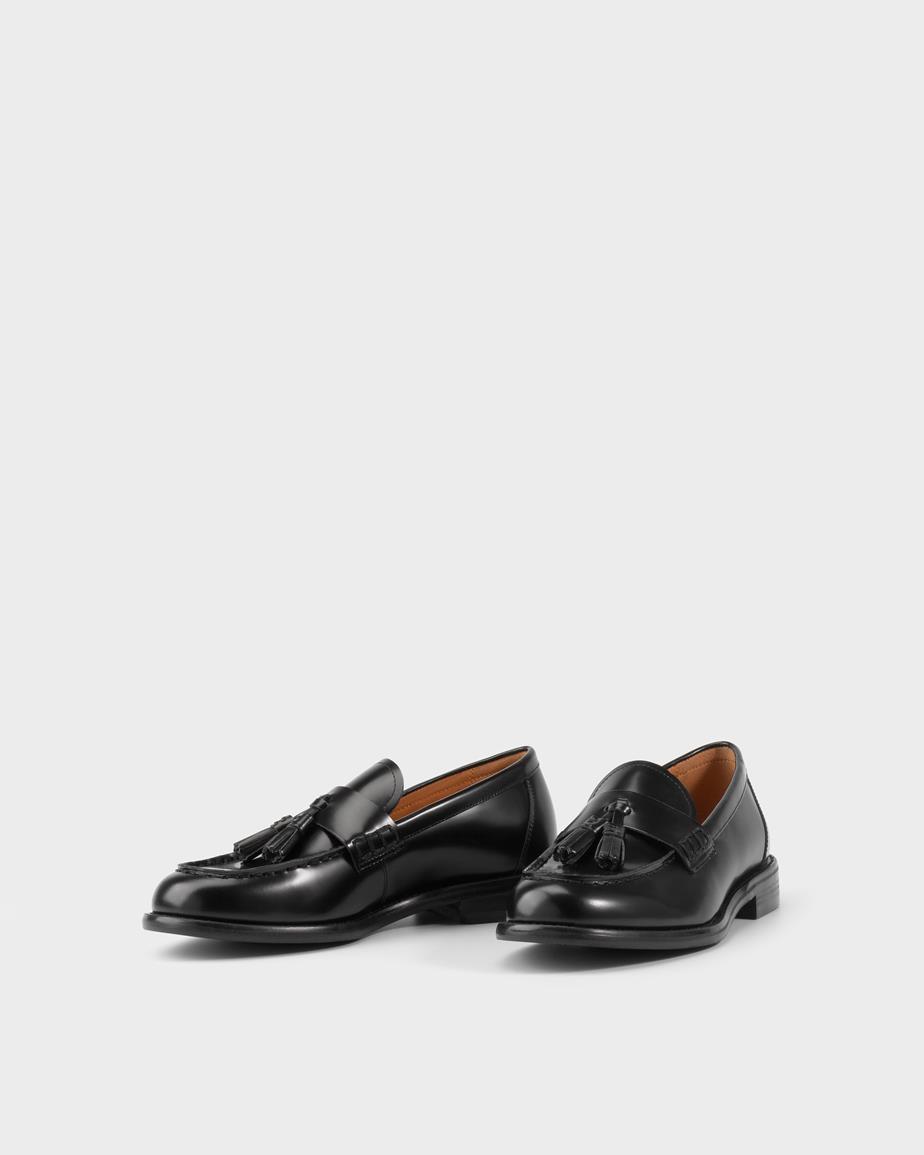 Linn loafer Schwarzes, Poliertes Leder