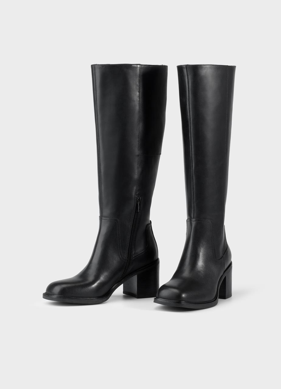 Meryl tall boots BLACK LEATHER