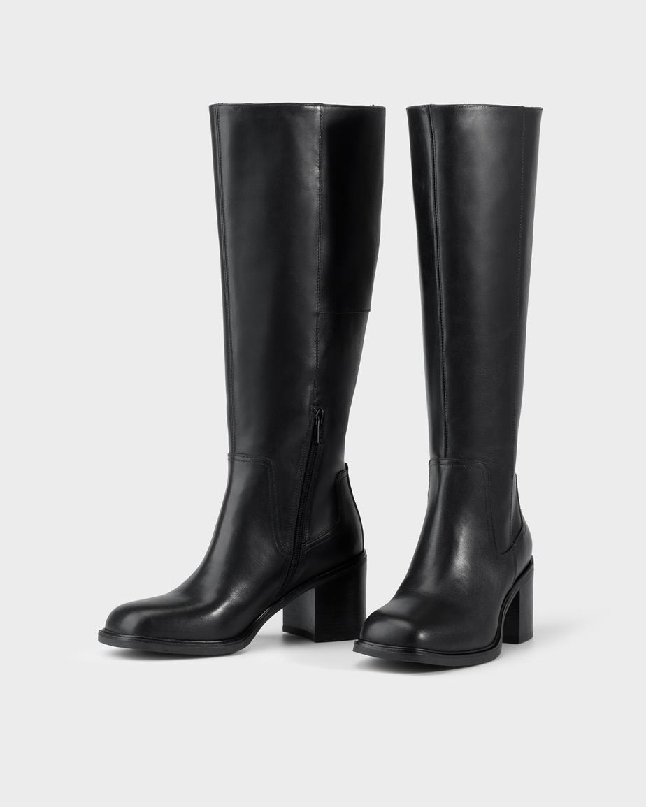 Meryl tall boots Black, Leather