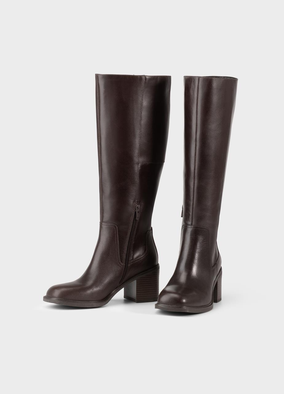 Meryl tall boots BROWN LEATHER