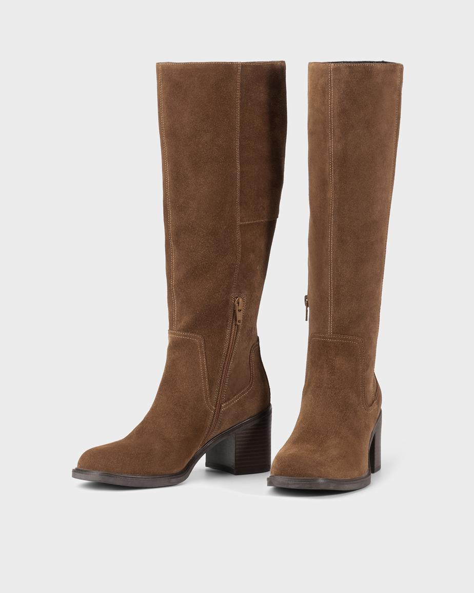Meryl tall boots Brown, Suede