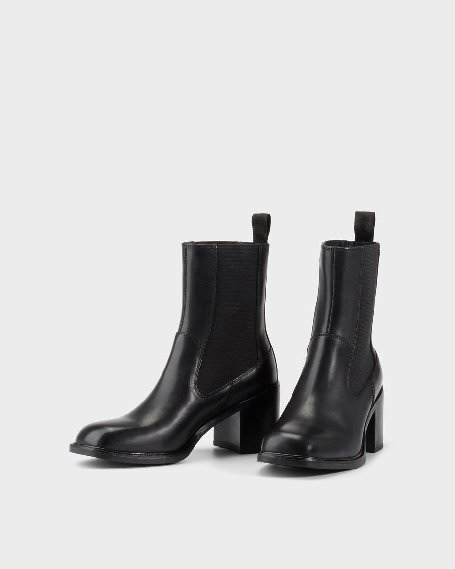 Meryl boots Svart, Skinn