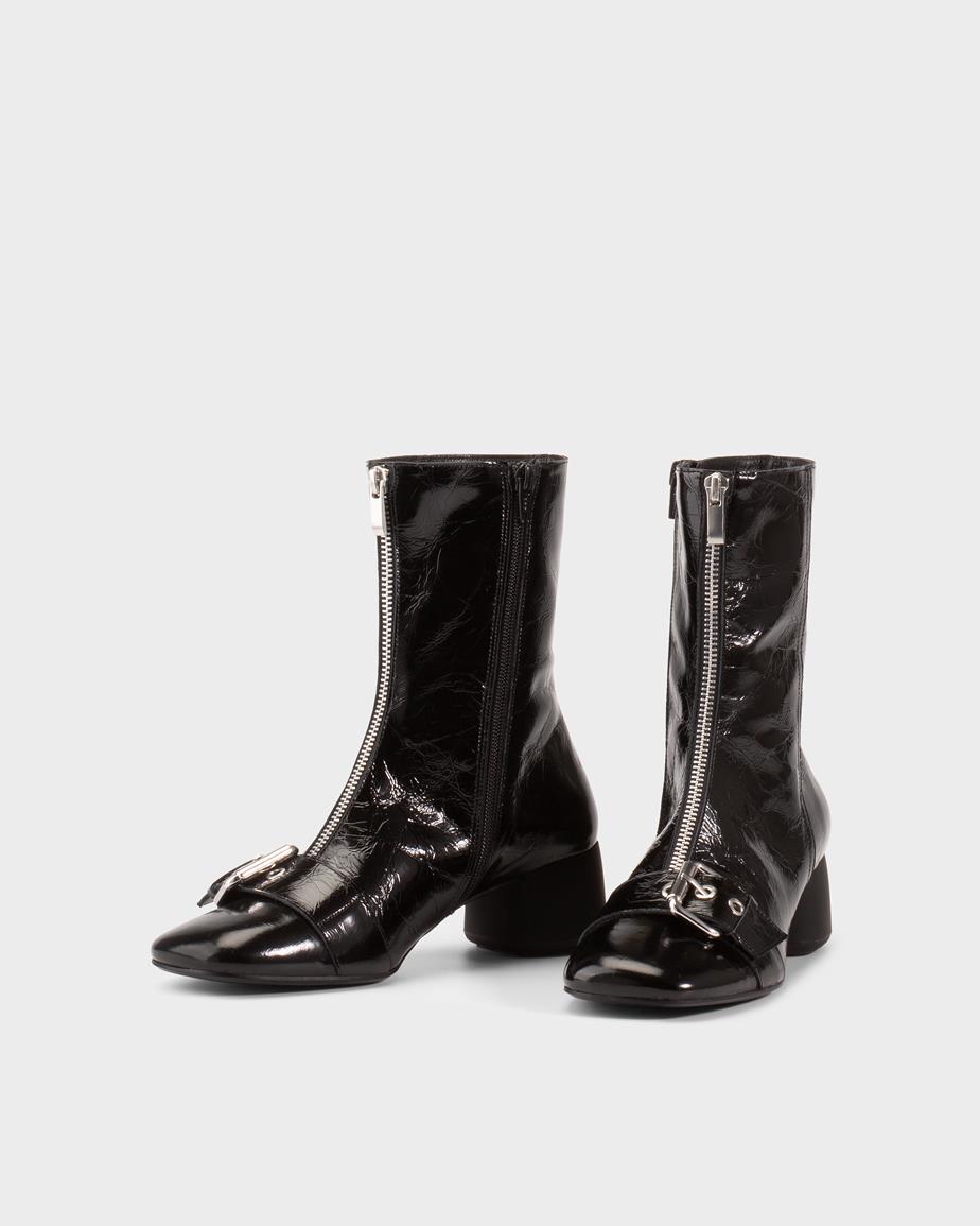 Livia stiefeletten Schwarzes, Lackleder