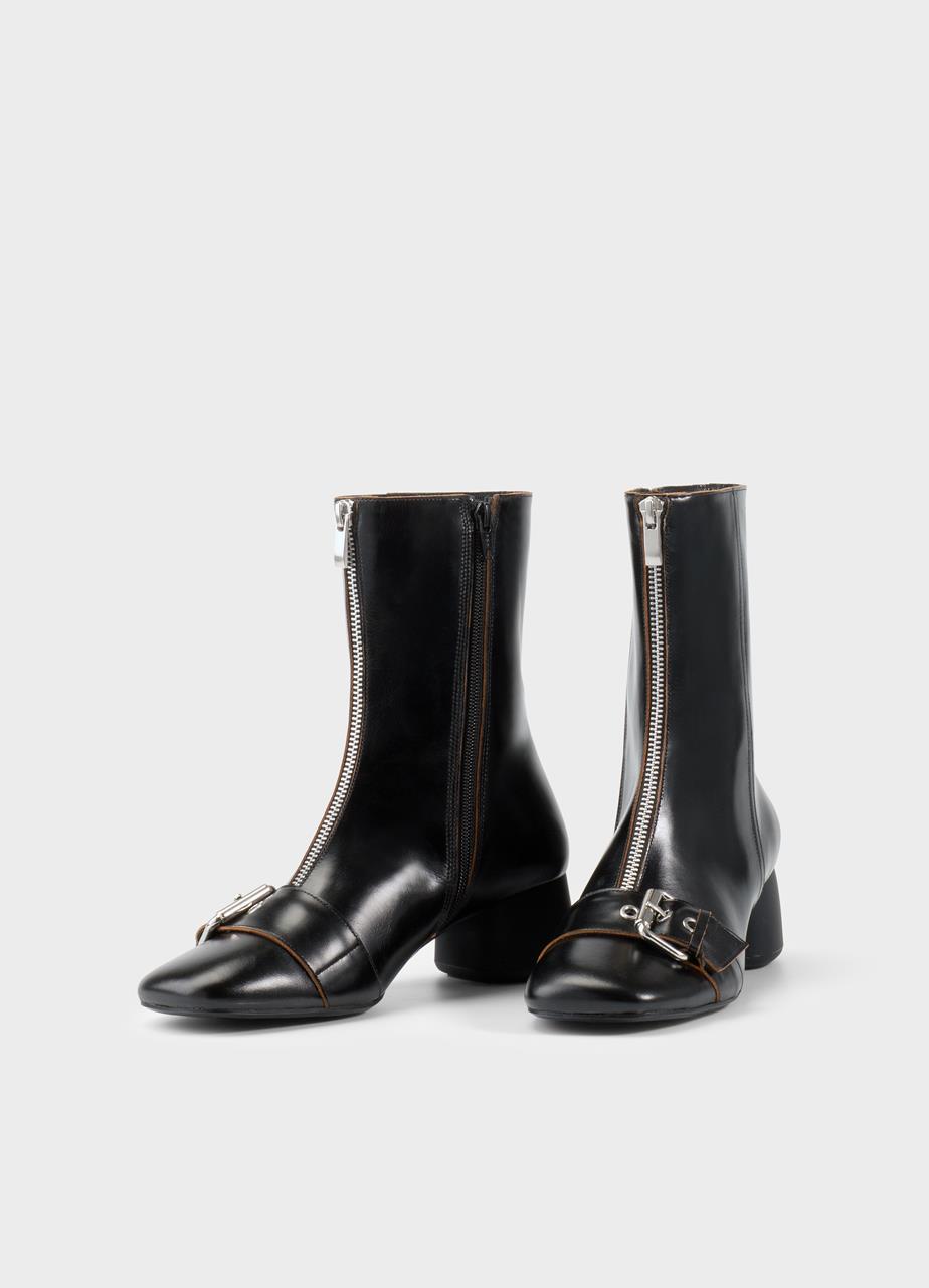 Livia bottes NOIR BORDURES CONTRASTANTES