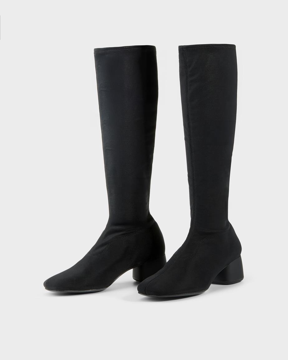 Livia stivali alti Nero, Elastico