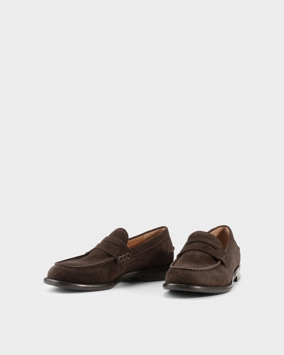 Steven mocassini Marrone Scuro, Camoscio