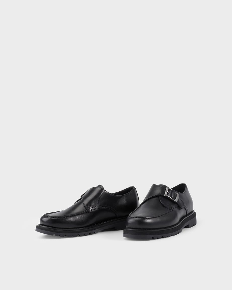 Jay schoenen Zwart, Leer