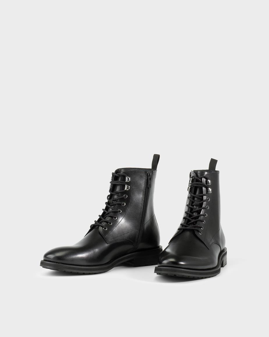 Brian stiefel Schwarzes, Leder
