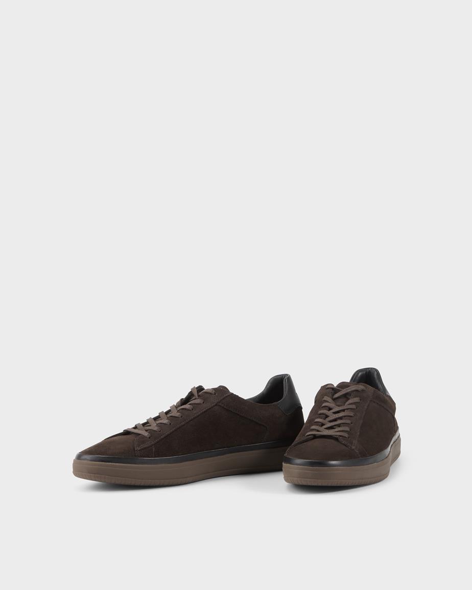 Leo sneaker Dunkelbraunes, Veloursleder