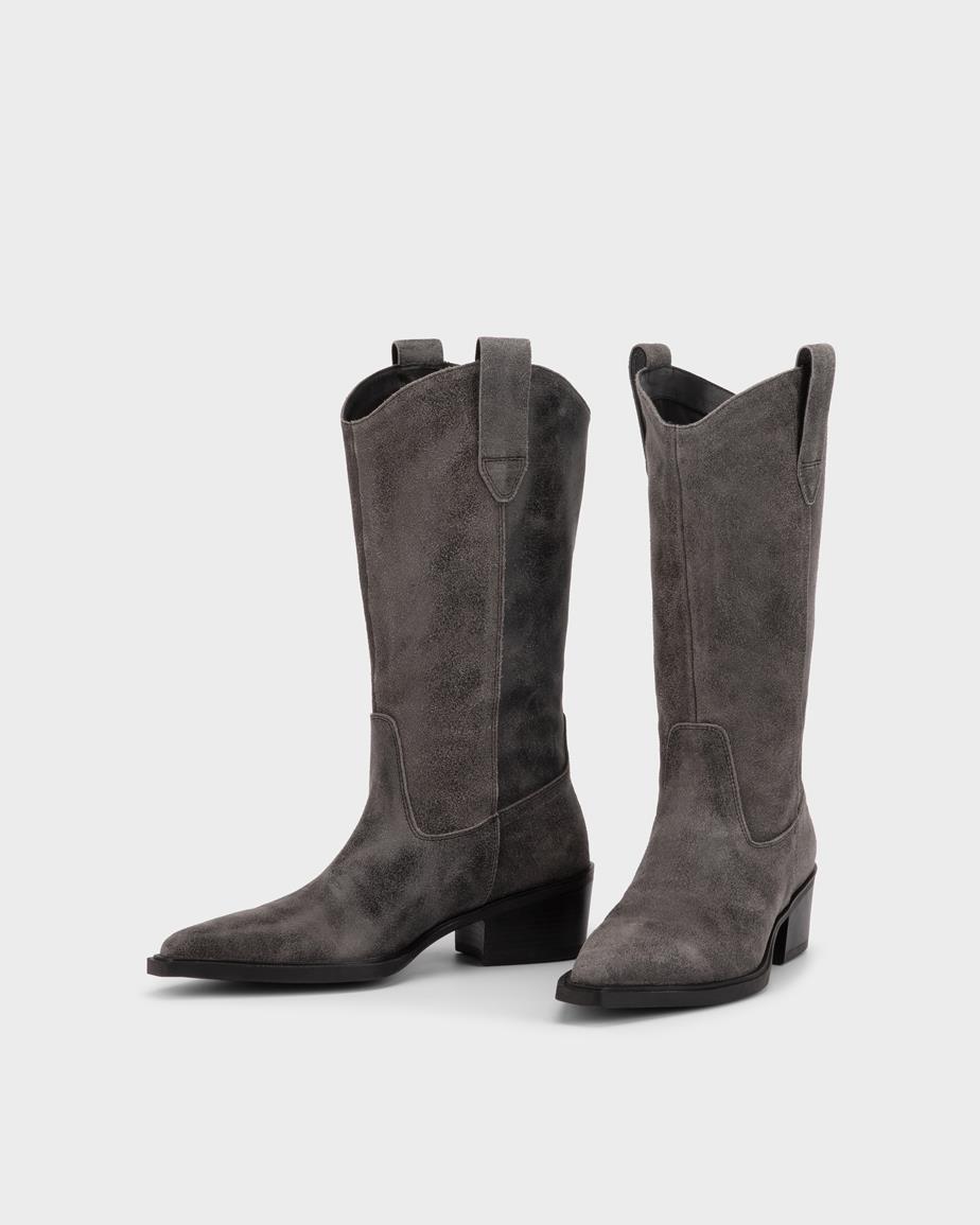 Kelsey boots Black, Textured Leather