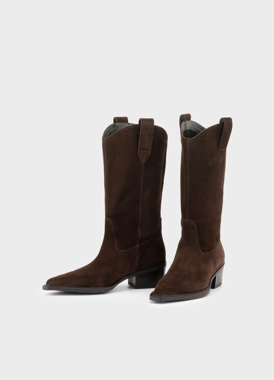 Kelsey boots Dark Brown, Suede