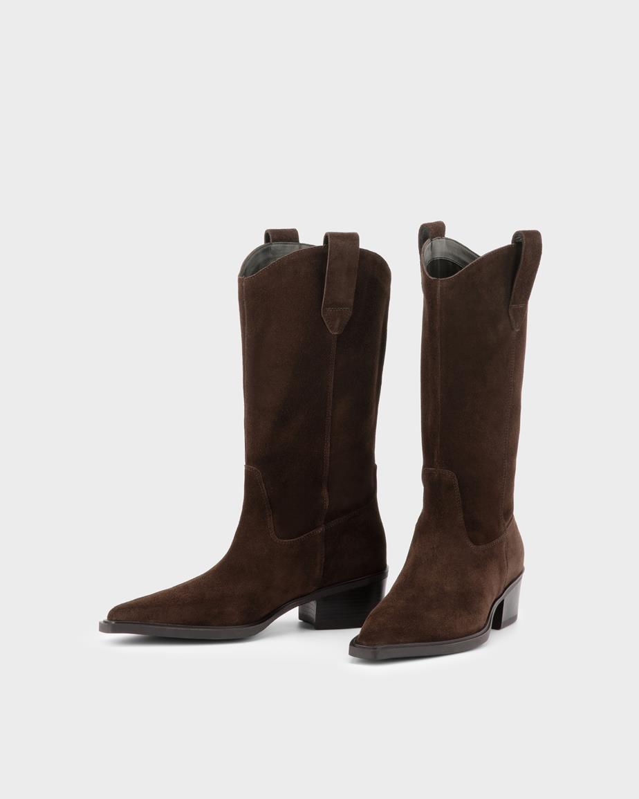 Kelsey boots Dark Brown, Suede