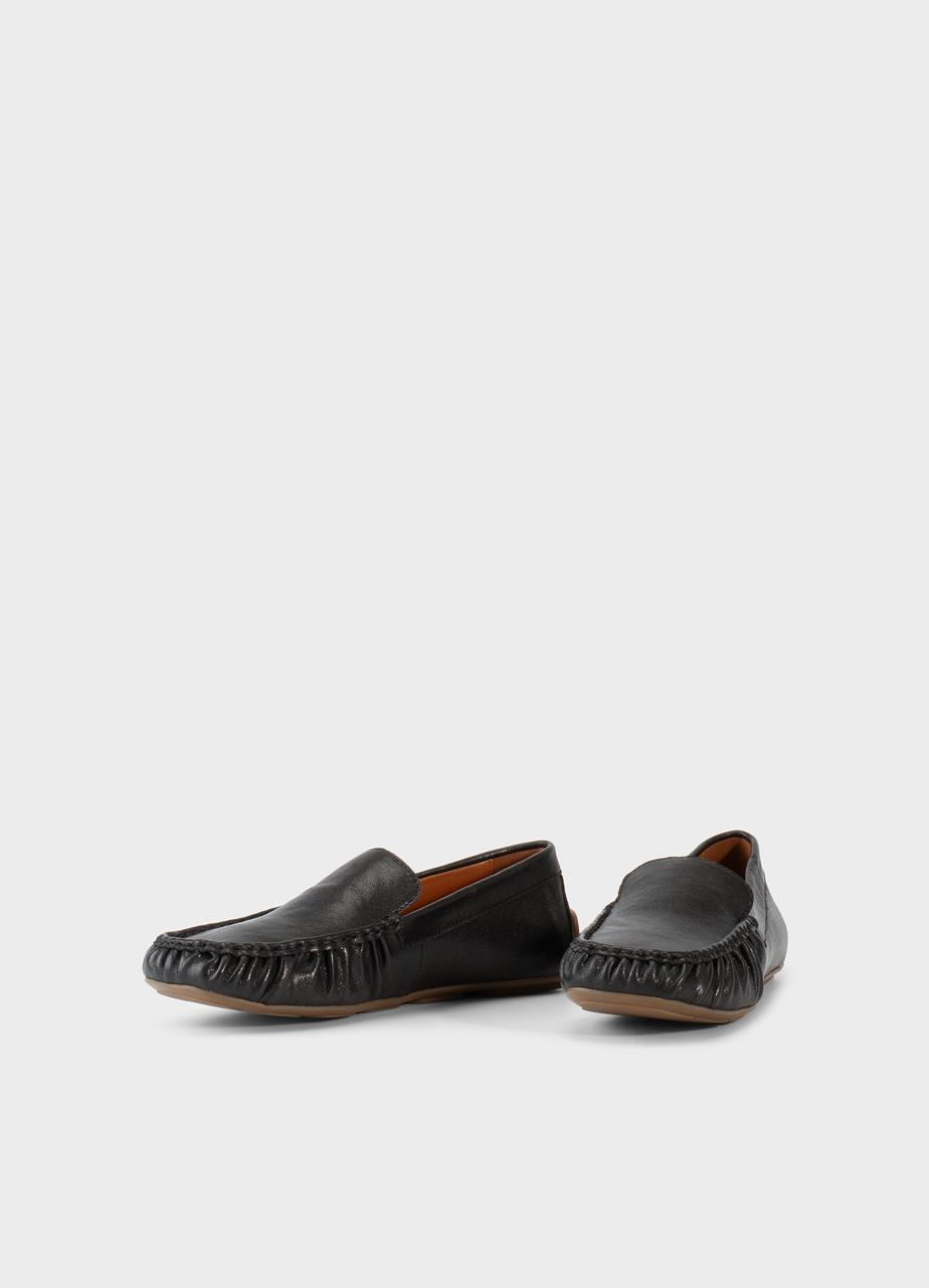 Mika autoschoenen Zwart, Leer