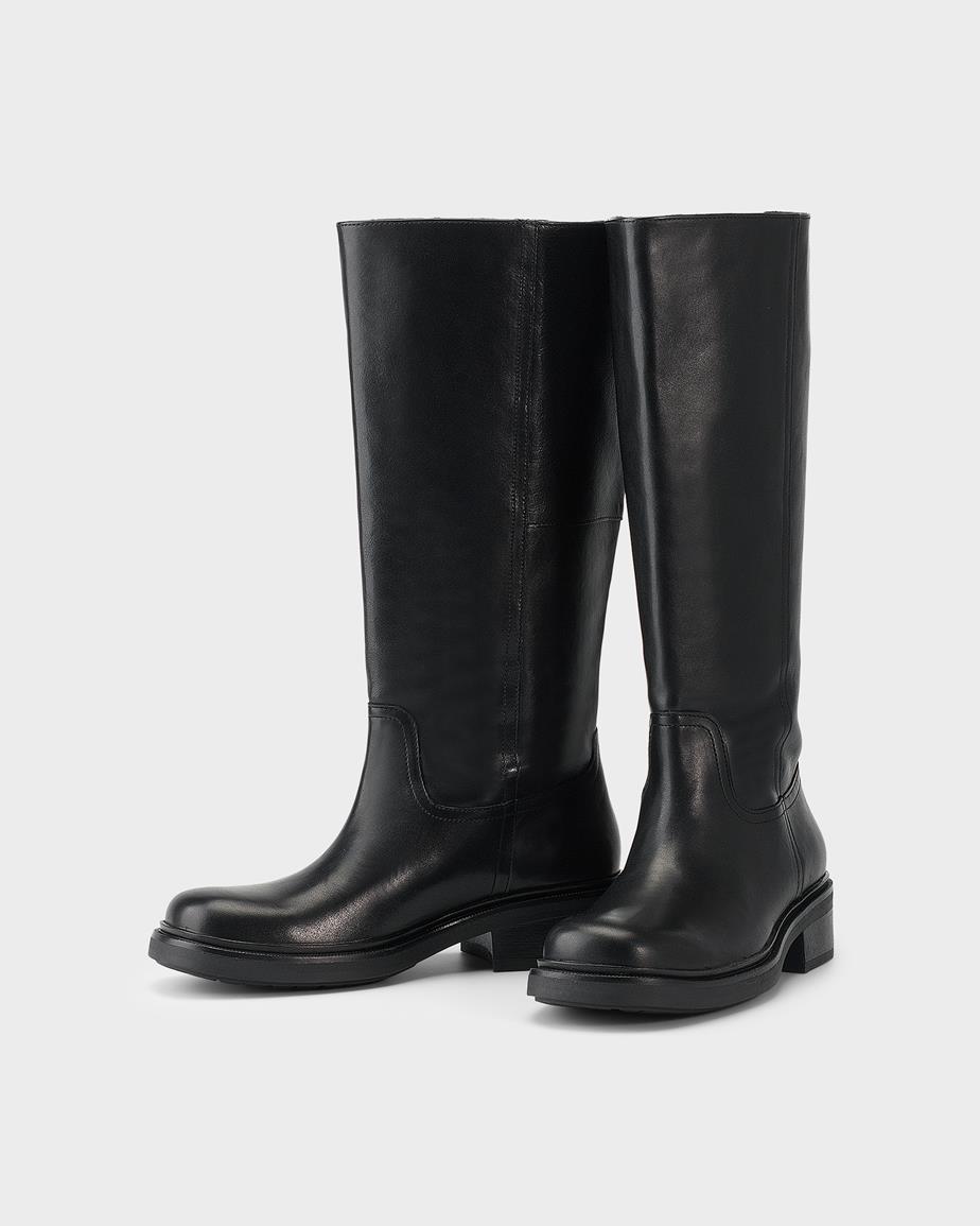 Karlie tall boots Black, Leather