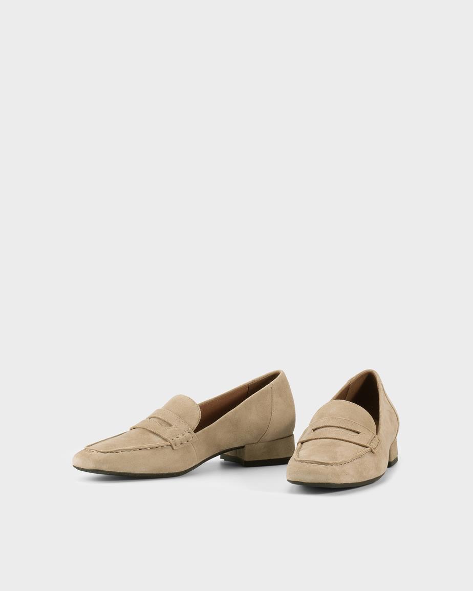 Debbi loafer Beiges, Veloursleder