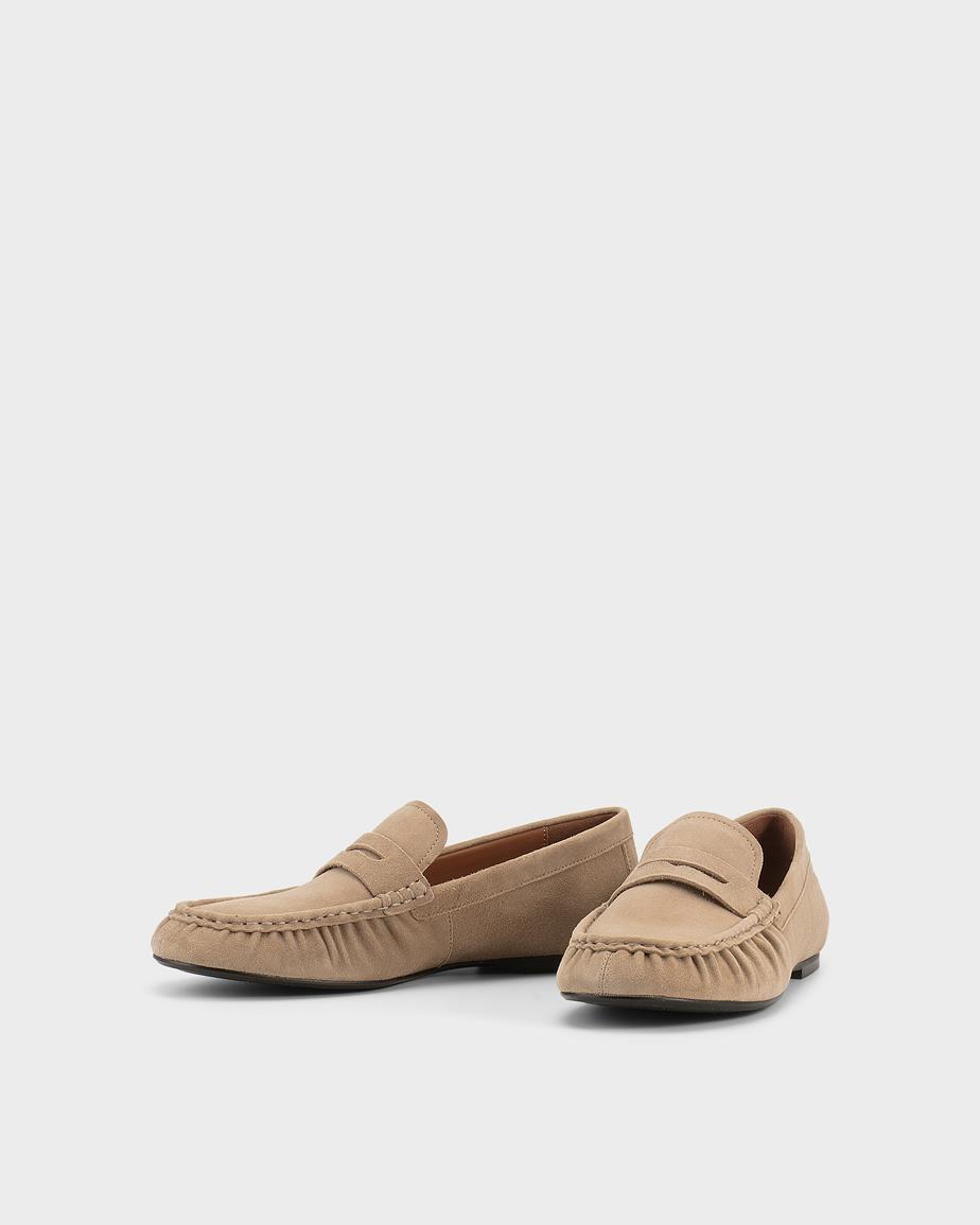 Aleya mocassins Beige, Daim