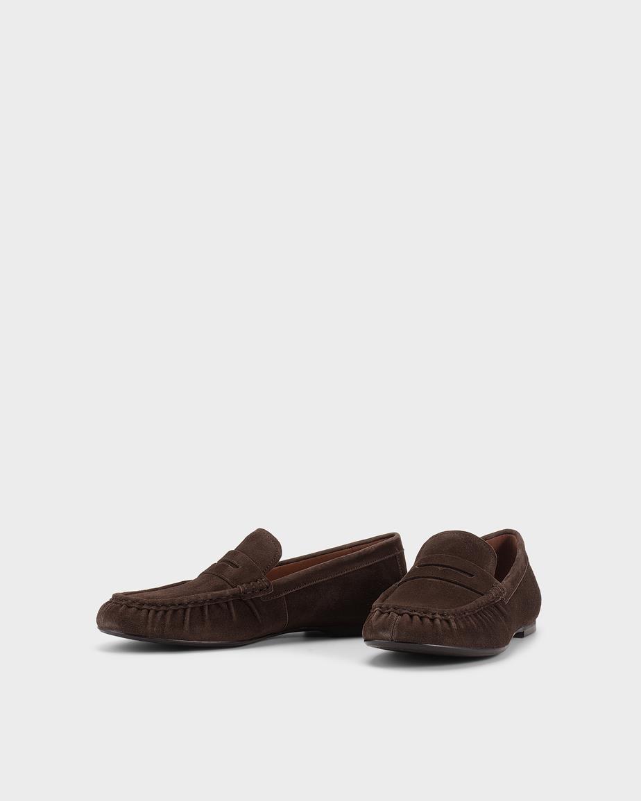 Aleya mocassins Marron, Daim