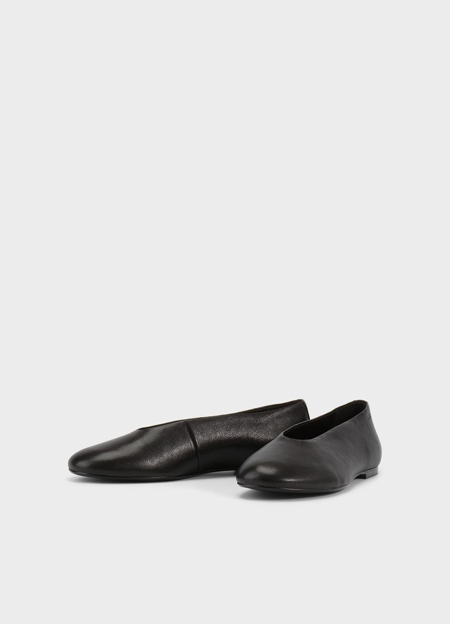 Aleya ballerina's Zwart, Leer