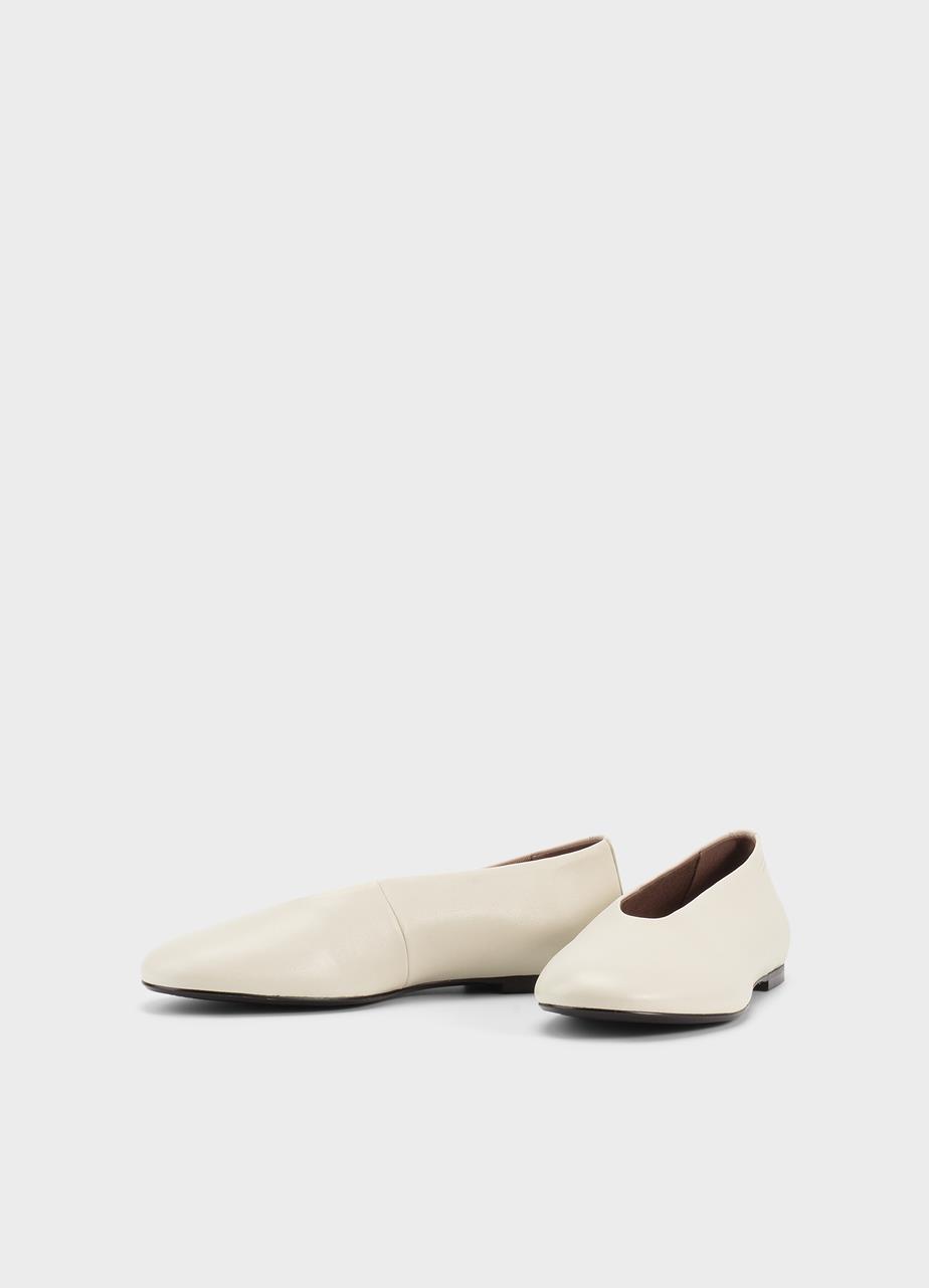 Aleya ballerine Beige, Pelle