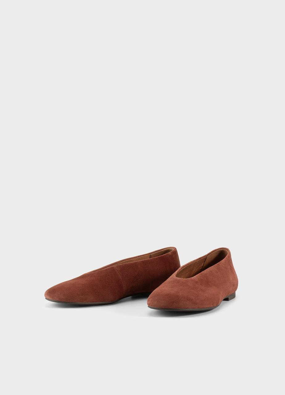 Aleya ballerina's Donkerrood, Suède