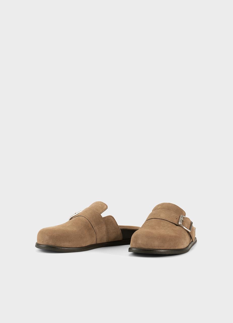 Effie muiltjes Beige, Suède