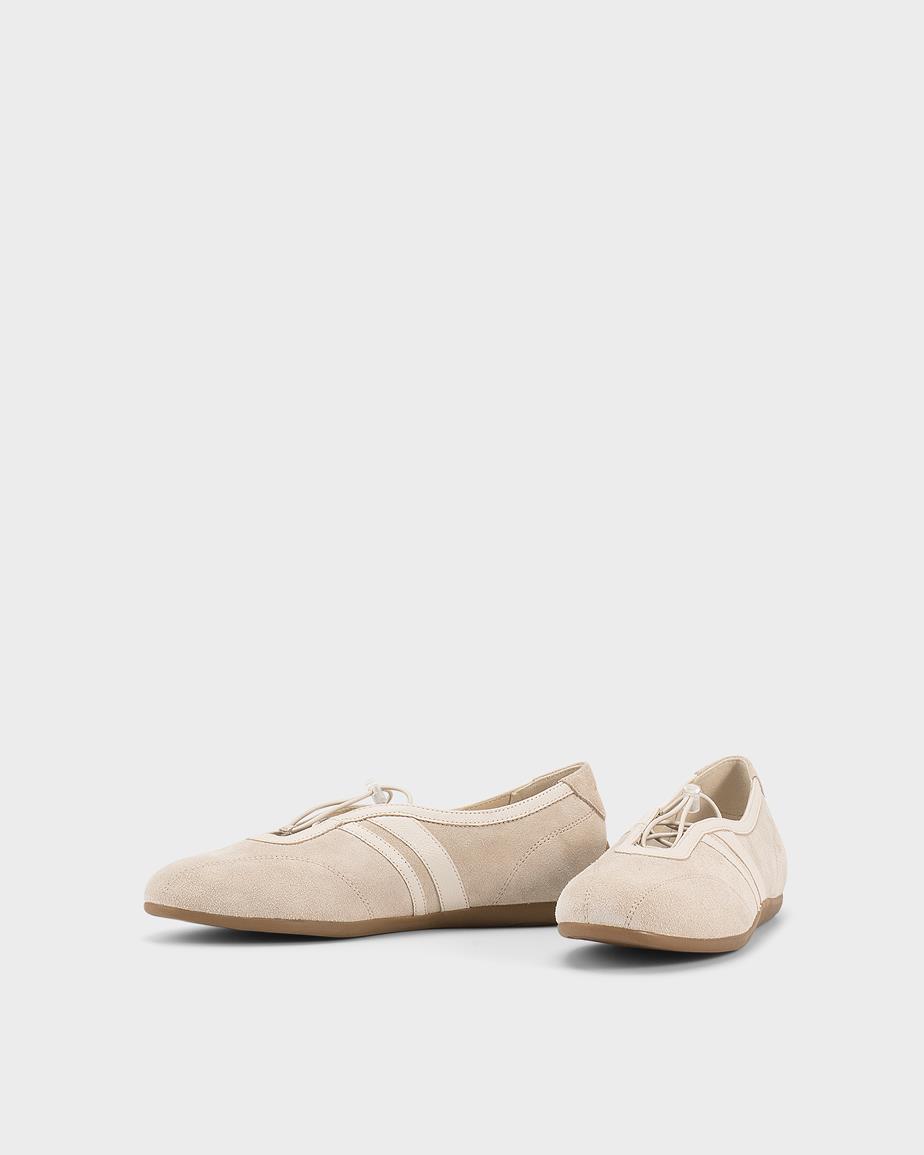 Hollie ballerines Blanc Cassé, Daim