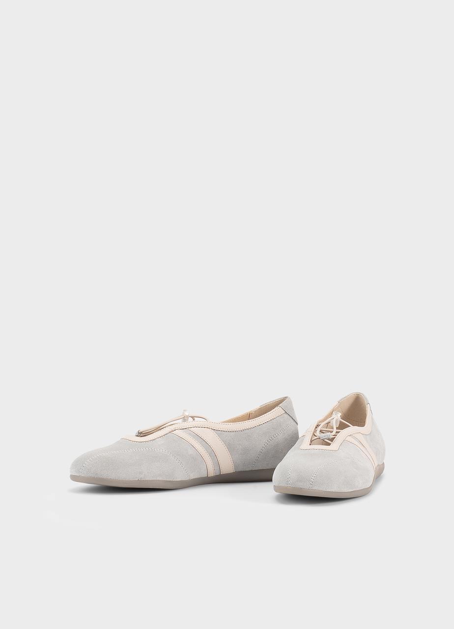 Hollie ballerina's Blauw, Suède
