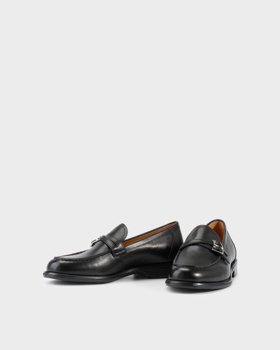Linn loafer Schwarzes, Leder