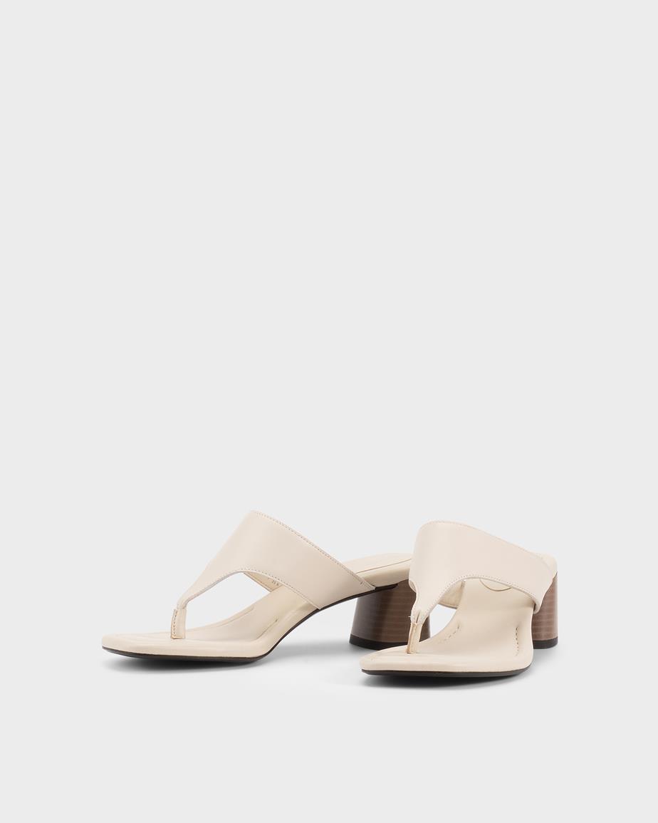 Evie heeled sandals Beige, Leather