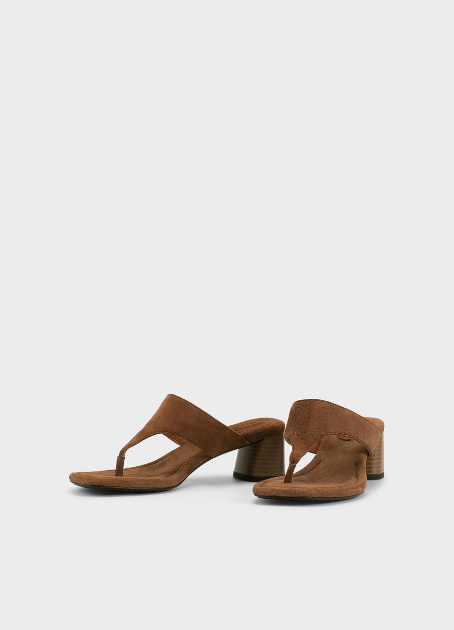 Evie heeled sandals Brown, Suede