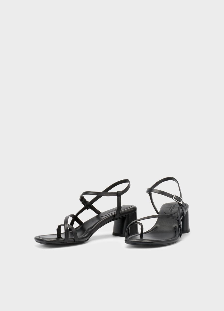 Evie heeled sandals Black, Leather