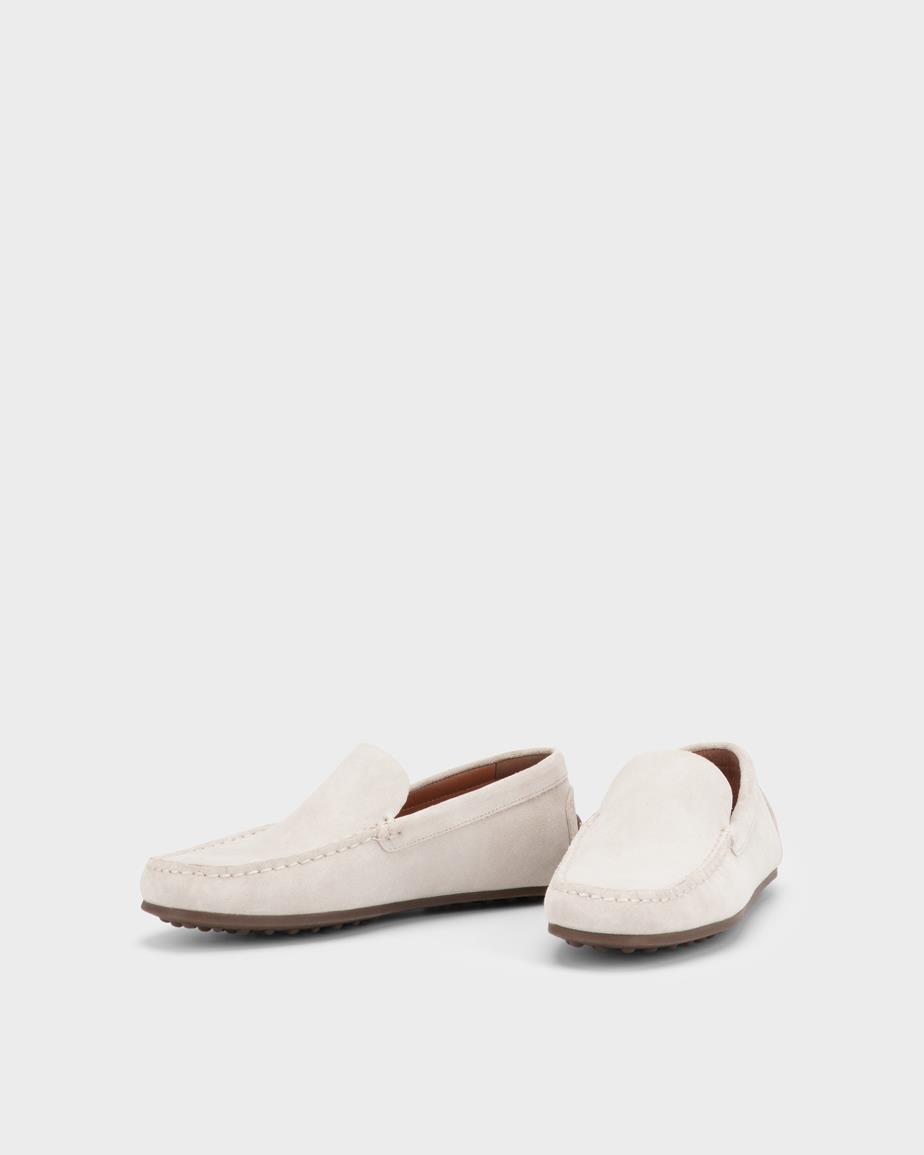 Larissa mocassini Beige, Camoscio