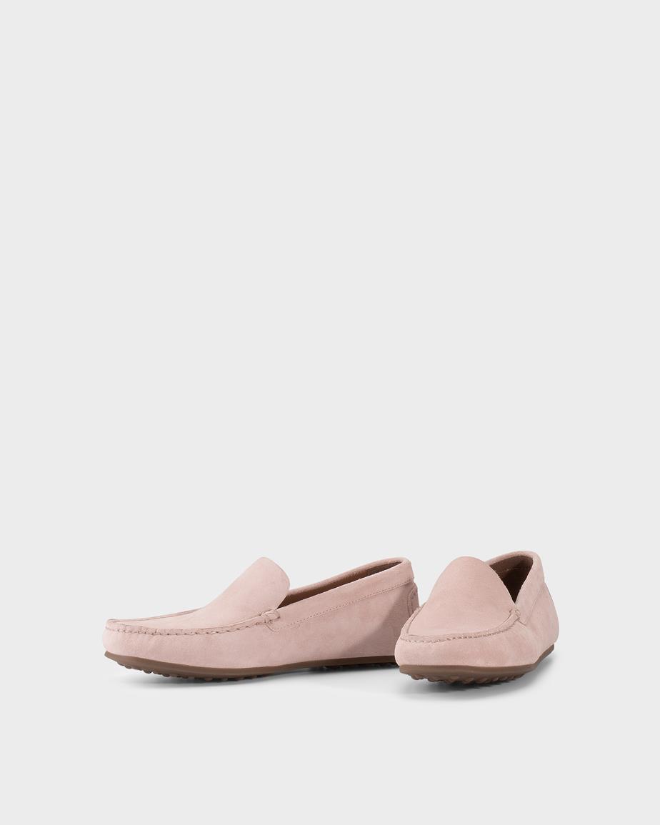 Larissa loafers Lichtroze, Suède