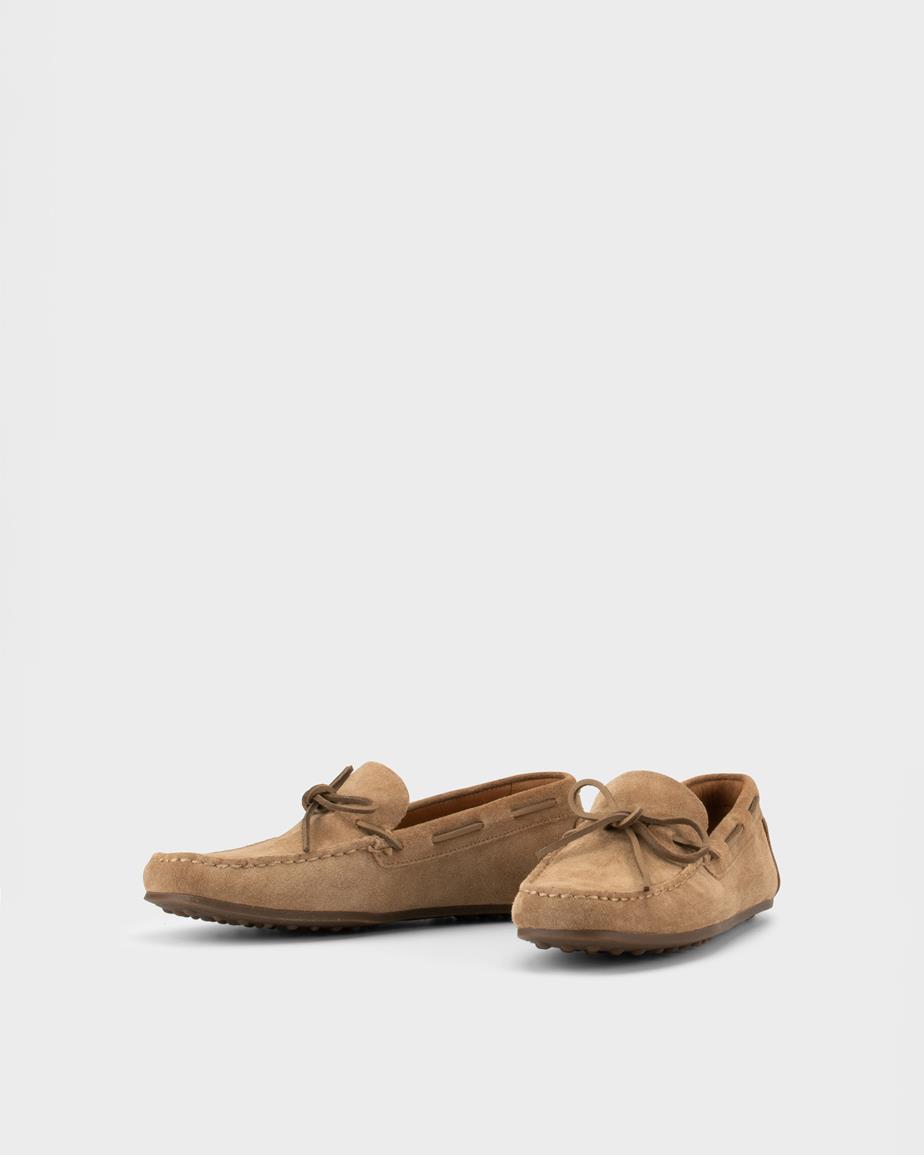 Larissa mocassins Beige, Daim