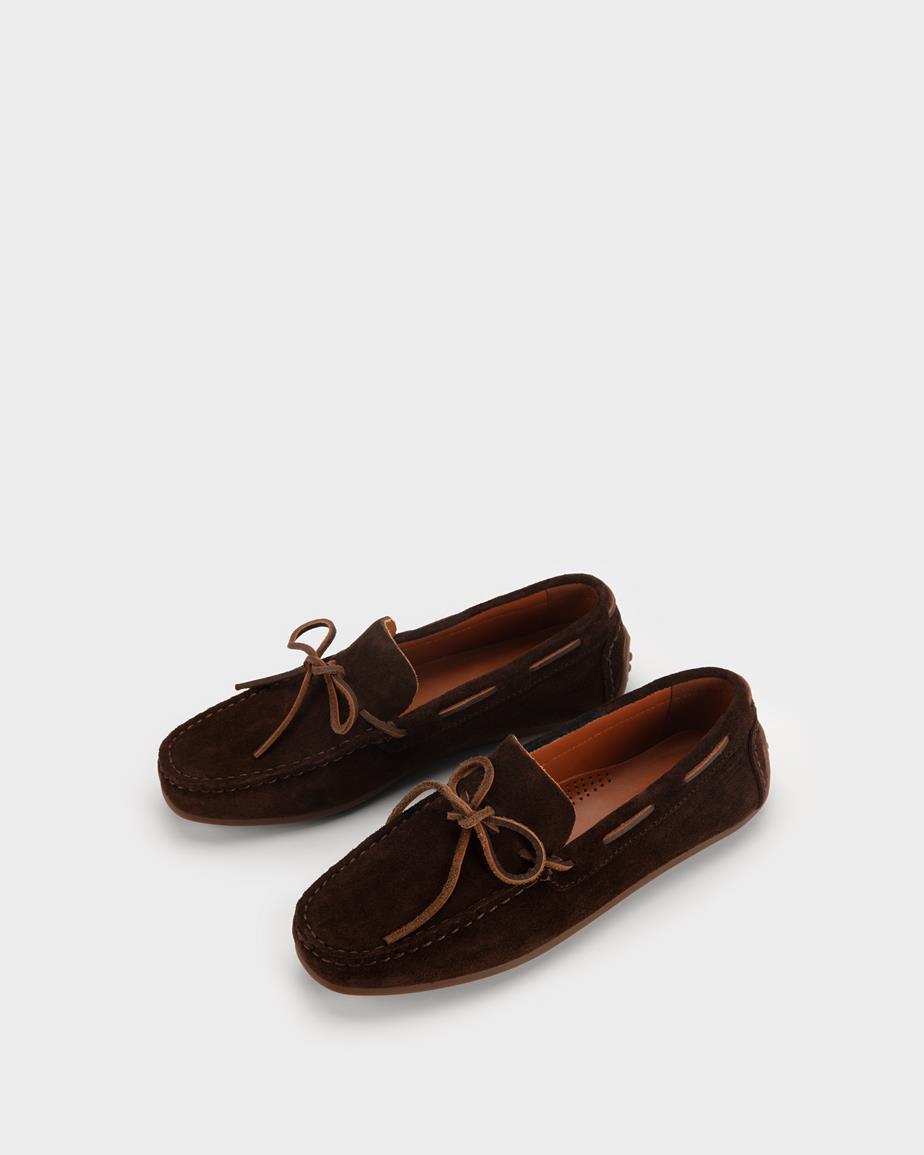 Larissa mocassins Marron Foncé, Daim