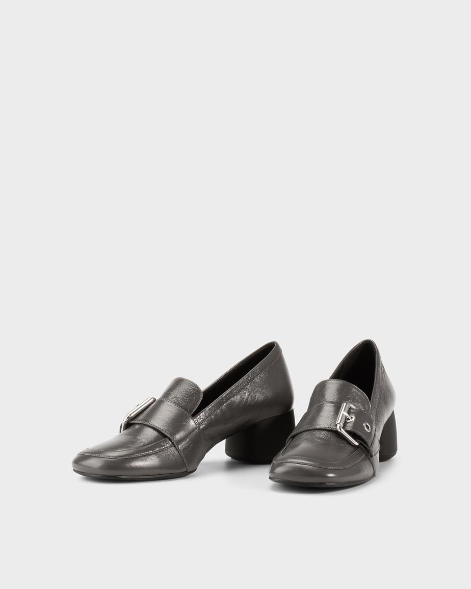 Livia loafer Mørkegrå, Skinn