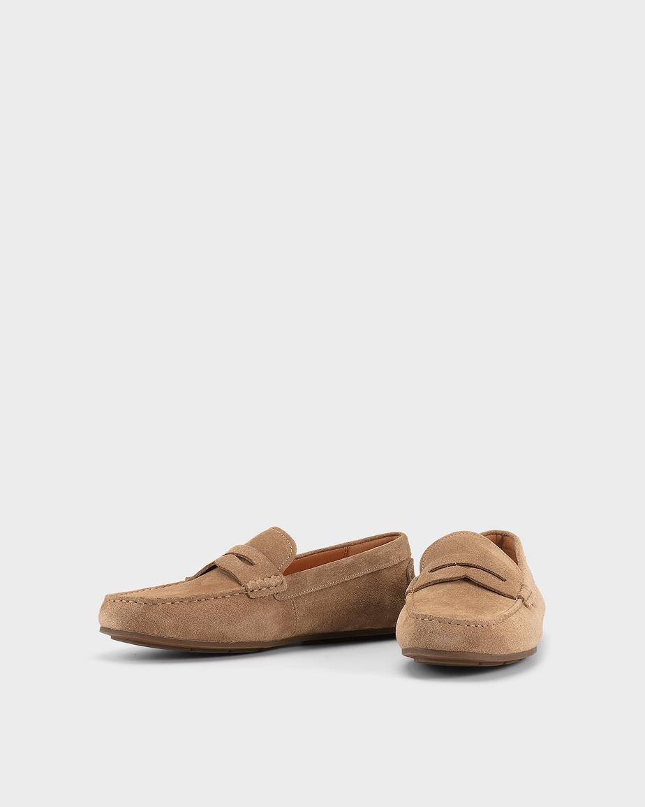 Lorenzo mocassini Beige, Camoscio