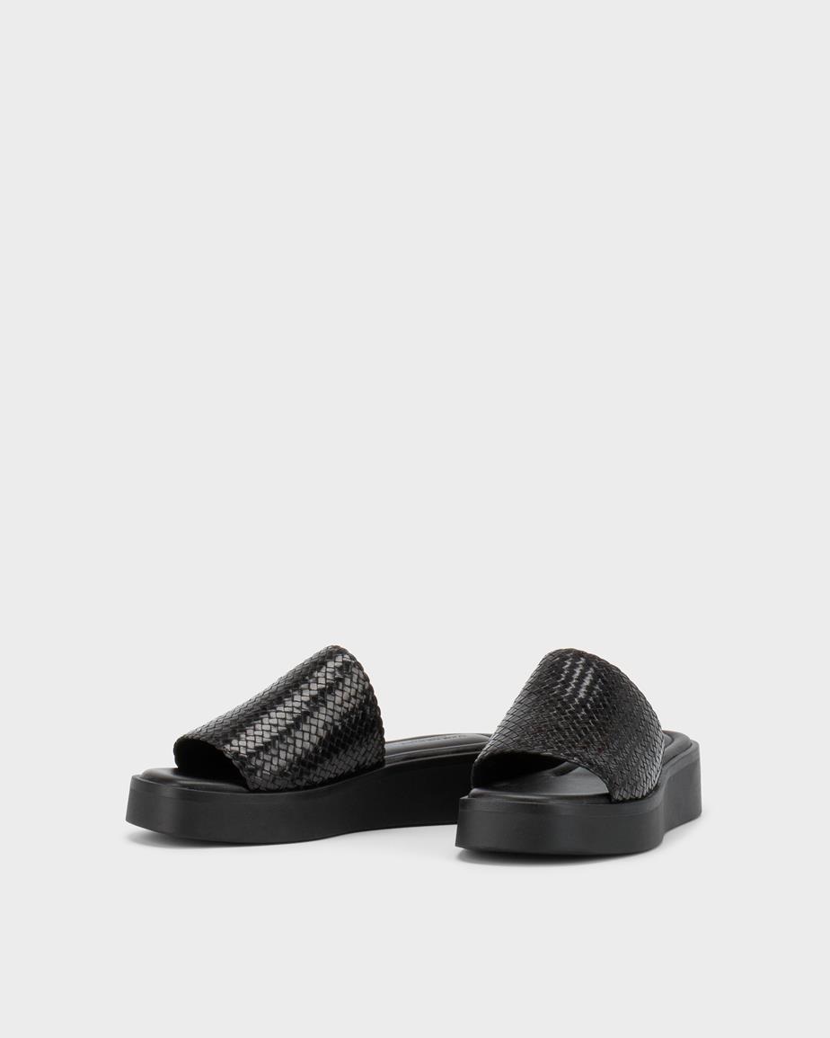 Danya sandaler Svart, Flätat Skinn